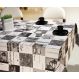 Toalha de mesa Retangular Impermeável 10 Lugares - Coffee