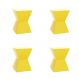 Conjunto com 4 Bancos | Banquetas Nitro Amarelo