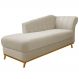 Recamier Vanessa 140cm Lado Esquerdo Suede Bege - Amarena Móveis