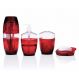 Conjunto Para Banheiro Com 4 Peças Vermelho Alta Qualidade