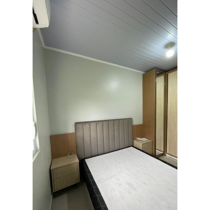 Cabeceira Estofada King 10 Blocos Não é Segredo Veludo Marrom Claro 195x120