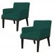 Kit 02 Poltronas Decorativas Para Sala de Estar e Recepção Beatriz W01 Verde Musgo - Lyam Decor