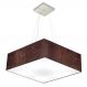 Pendente Quadrado Md-4032 Cúpula em Tecido 15-50x50cm Café - Bivolt