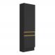 Paneleiro 2 Portas 62cm com Rodapé Veneza Multimóveis V2121 Preto/Dourado