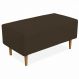 Puff Decorativo Sala de Estar Cléo W01 Pés Palito 90 cm Suede Marrom - Lyam Decor