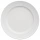 Prato Raso 26,5cm em Porcelana Redondo Germer com Relevo Chevron Branco