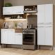 Armário de Cozinha Compacta Rustic/Branco Emilly Pop Madesa XA