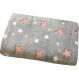 Manta Solteiro Brilha no Escuro New 150x220cm Cinza Estrela