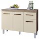 Balcao Com Tampo 3P 1G 120 cm Vitoria Savana Off White Mobbs