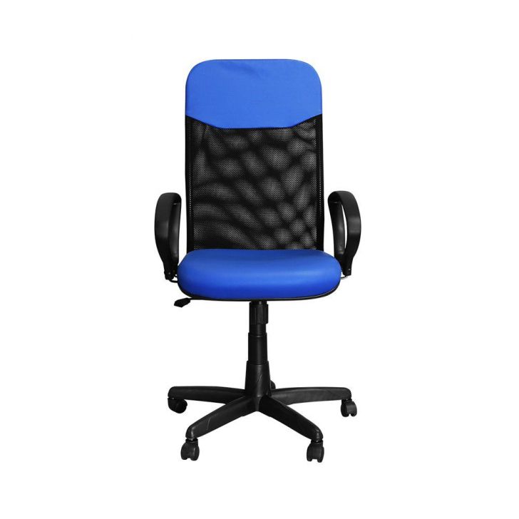 Cadeira para Escritório PP-04GTBP Presidente Giratória Couro Azul - Pethiflex