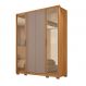Image of Guarda-Roupa Solteiro com Espelho Reflecta New Cristal 4 Portas 3 Gavetas Buriti e Fendi MO895CL05IYSMOB