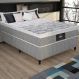 Cama Box Conjugado Casal com Colchão (138x65x188) New York HF Gazin CR35334 Natural Cinza