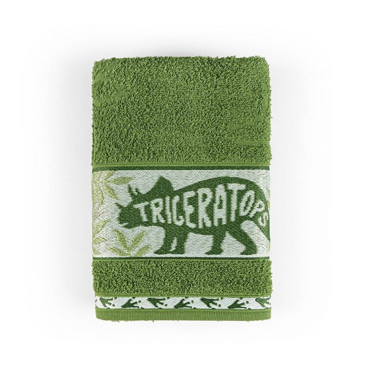Toalha de Banho Kids Minimi 100% Algodão 1 Peça - Jurassico Verde
