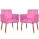 2 Poltronas Resistente para Recepção Confortável Corino Escritório MOBLAN decor