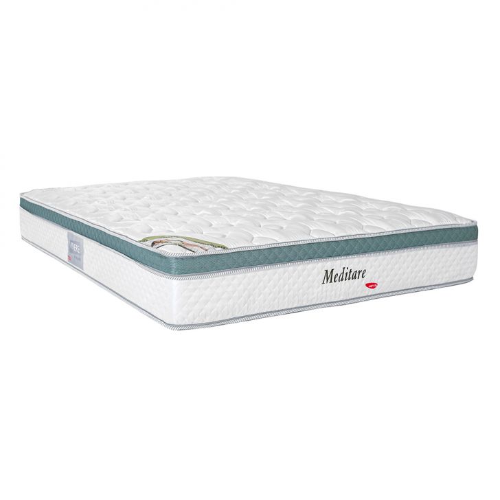 Colchão Queen Meditare Mola Ensacada (29x158x198) Verde E Branco
