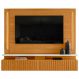 Painel Suspenso para Tv 75 Polegadas Ripado com Led Hera Cinamomo/Off White