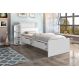 Cama Isa Solteiro Branco com Colchão Cambel