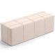 Puff Decorativo Living Sala de Estar 160 cm Roma W01 Suede Bege - Lyam
