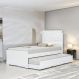 Cama Bibox Solteiro Luiza Branca Com 02 Colchões