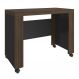 Mesa Auxiliar para Escritório Noblesse Capuccino com Preto