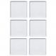 Conjunto 6 Pratos de Porcelana Branco Quadrados Rasos 16x16c