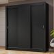 Guarda-Roupa Casal 3 Portas de Correr Preto Nobre Madesa