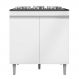 Balcão Cooktop Andréia 79cm com 2 Portas Branco - AJL Móveis