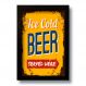 Quadro Decorativo Cerveja Ice Cold Beer Vintage 33x43 cm