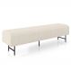 Puff Recamier Decorativo Pés em Ferro 195cm Dublin P02 Linho Creme - Mpozenato