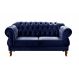 Sofá 2 Lugares Chesterfield Capitonê Duquesa Clássico - Suede Azul