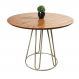Mesa de Jantar Rubi Cinamono com Base de Metal Champanhe