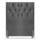 Cabeceira Cama Box Solteiro Madrid 90cm Suede Cinza - Desk Design
