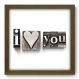 Quadro Decorativo - I Love You - 042qdom