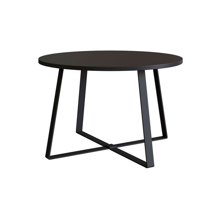 Mesa de Centro Redonda Complementos Preta 60 cm