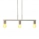 Pendente New Bar para 3 Lâmpadas Cinza 60cm E27 Bivolt para Salas e Quartos