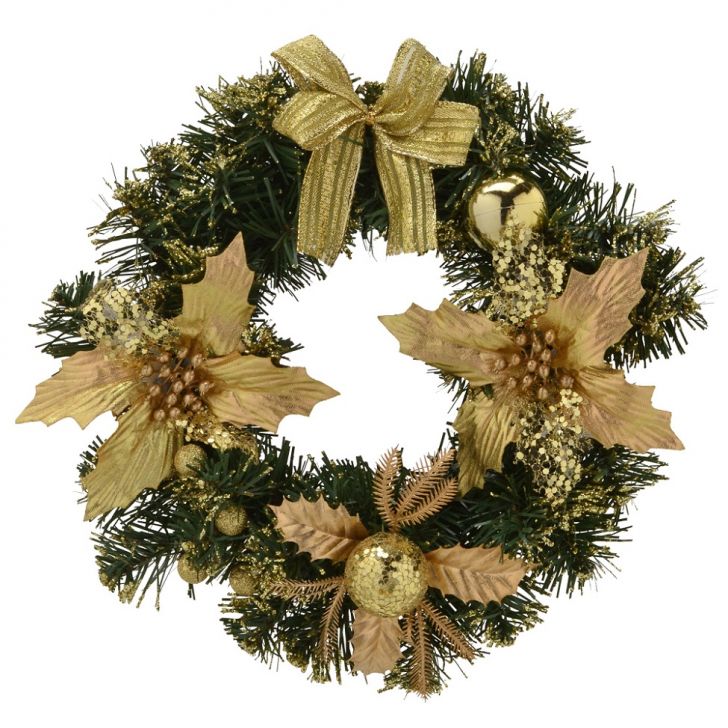 Guirlanda Natalina Verde e Dourada