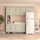 Image of Cozinha Completa com Tampo Amara 8 Portas 3 Gavetas Verde e Branca MO895CL05PVQMOB