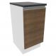 Balcão Armário de Cozinha 100% MDF 40 cm 1 Porta Branco/Rustic Acordes Madesa