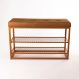 Sapateira Banco | Banqueta Sion Duo - Estofado Marrom (60cm) Cor:Terra Cota