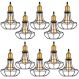 Kit 10 Pendente Aço Taschibra 40w Vintage 185 Preto Lustre