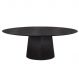 Mesa de Jantar Cone Oval 244x137 cm Base Madeira Ebano Tampo Ebano
