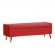 Recamier Bau Paris 1,40m Suede Vermelho - Inova Decor