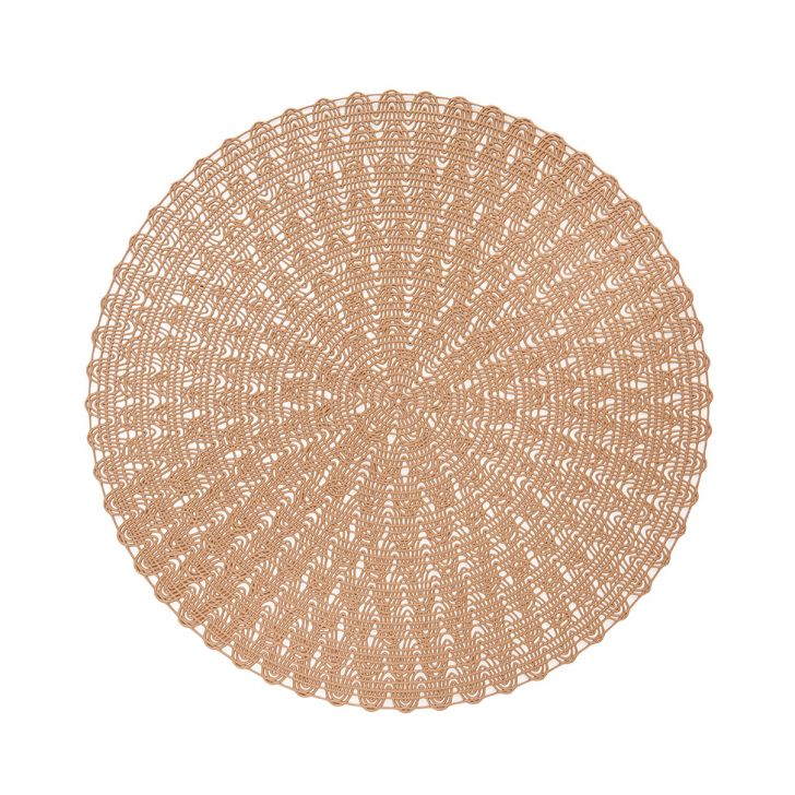 Jogo Americano Redondo Serena Bege Taupe