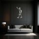 Quadro Escultura Jogador de Basquete C 150x73 Cinza