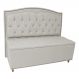 Cabeceira mais Calçadeira Casal King 195cm Para Cama Box Diana Suede Bege - Dellas Store