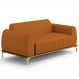 Sofá 2 Lugares Para Sala de Estar Molino 150 cm D02 Pés D'Ouro Veludo Telha C-262 - Lyam Decor