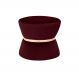 Puff Decorativo Sala de Estar 45cm Dhaka Veludo Vinho G15 - Gran Belo