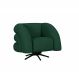 Poltrona Decorativa Giratória Micheli Orgânica Boucle Verde- Montanaris Decor