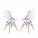 Kit de 2 Cadeiras Eames Charles Eiffel Trevisul - Branco