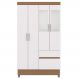Guarda Roupa 102 cm 4 Portas PLUS 10090 Branco Camarim VLR